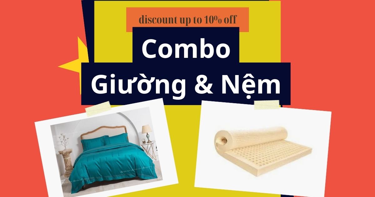 combo giường chăn ra gối nệm