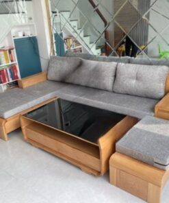 Sofa góc gỗ sồi nga giá tốt