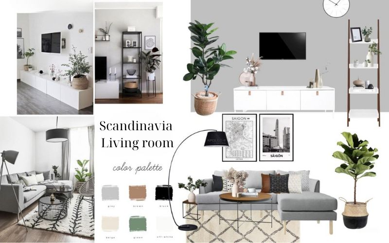 moodboard scandinavi phong cách