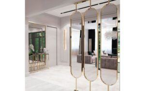 thiết kế gương tạo vách ngăn
