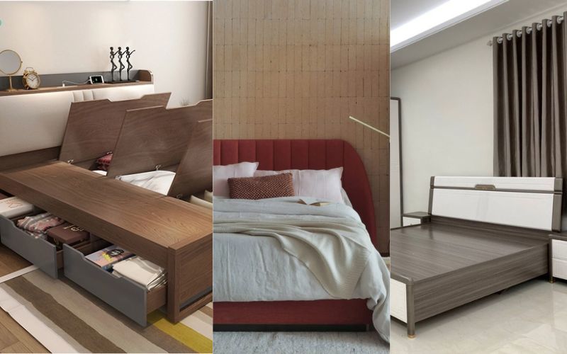 mẫu giường gỗ công nghiệp đa dạng